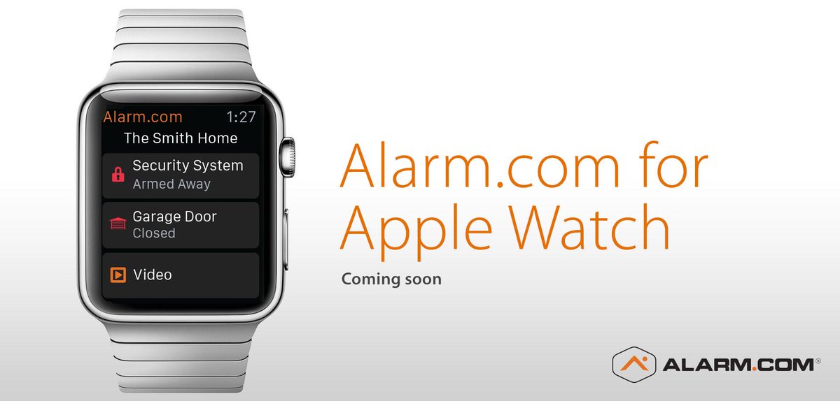 AlarmDotCom's tweet image. Excited to be one of the apps for Apple Watch when its available on April 24. p.ctx.ly/r/d0i #AppleLive