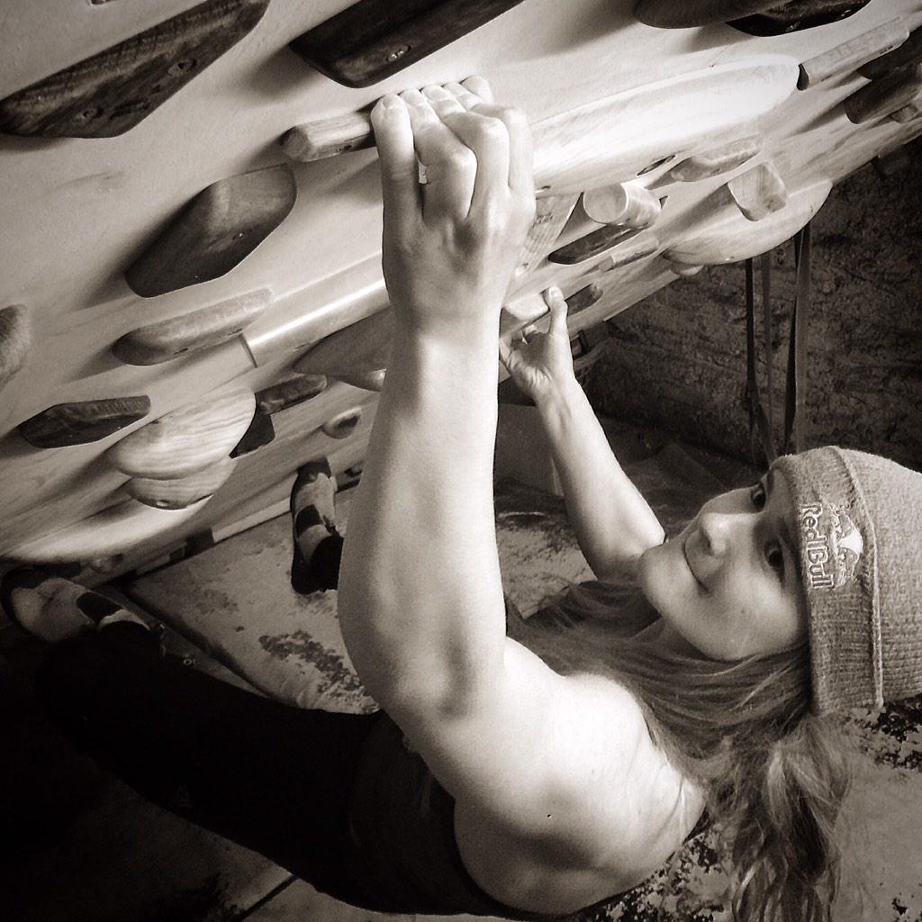 shaunacoxsey's tweet photo. I love climbing on the board! ❤️ Great session in the cellar today and back to @climbingworks tomorrow! 💪 #psyched http://t.co/aHJClzFWpe