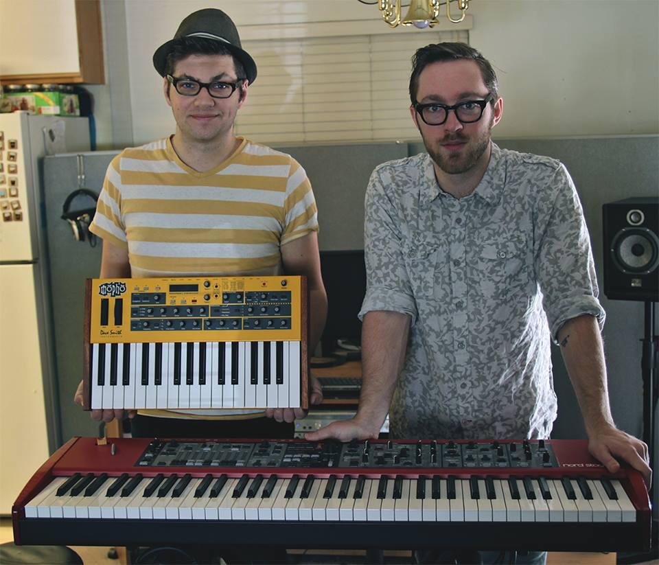 WildImaginaries's tweet photo. Rob and Jesse making great sounds happen thanks to @dsiSequential and @nordkeyboards http://t.co/XSwbryn6hG