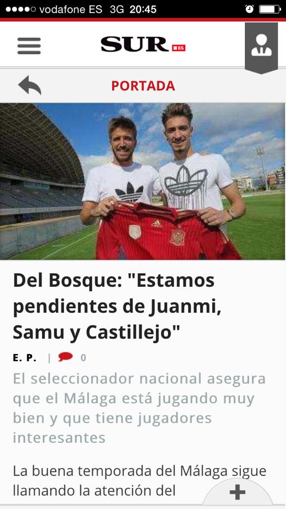 mlgjose4's tweet photo. Orgulloso de que pueda llegar a vestir la roja #sisepuedejuanmi http://t.co/Ghii8Szttc