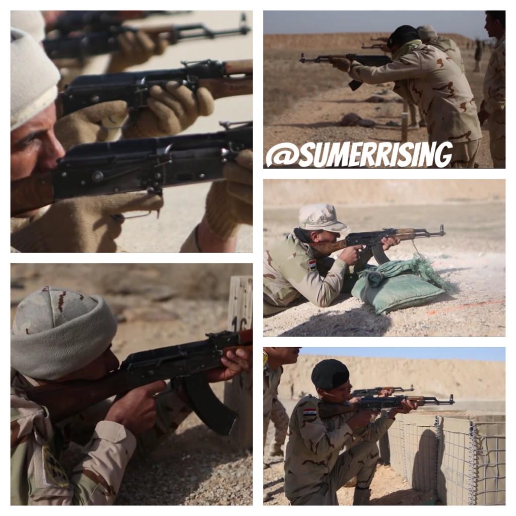 تدريبات الجيش العراقي الجديده على يد المستشارين الامريكان  B_rhee0XAAATLhd