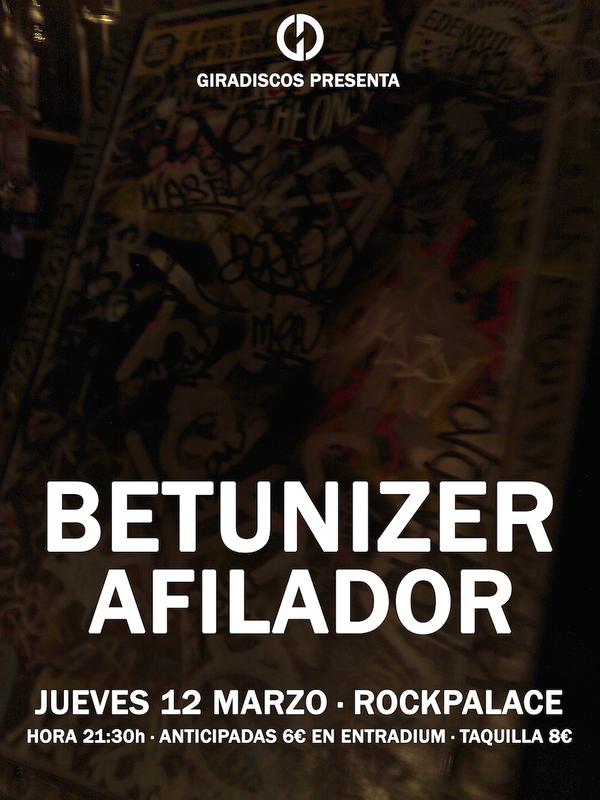 RTezla's tweet photo. Al baile con los @Betunizer y AFILADOR el 12 en la @rockpalacemad. Monta @giradiscos.
http://t.co/SD1FtOujYR http://t.co/zudWjdz0lv