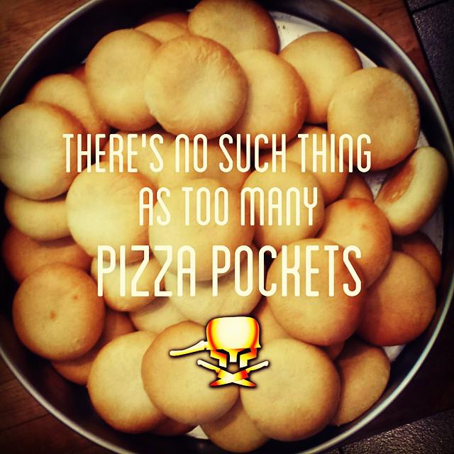 EpicMealTime's tweet image. There&apos;s no such thing as too many #PizzaPockets