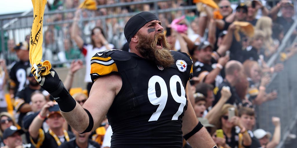 NFL's tweet photo. Pittsburgh @Steelers release Brett Keisel: http://t.co/59bPM8Jeh5 http://t.co/f3qHvMejGS