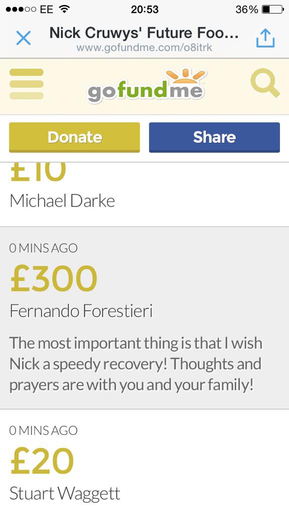 Fair play <a href="/Fores41/">Екатерина Денисова</a> #watfordfc #watfordfamily #prayfornick