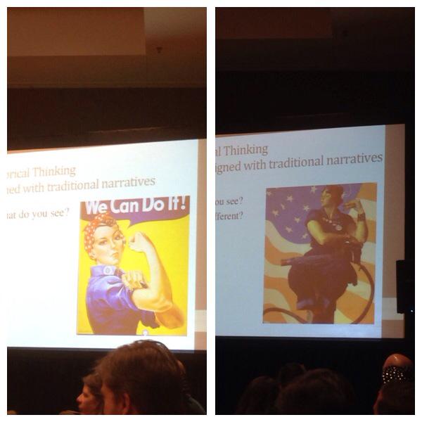 LaceyDMcCann's tweet photo. Propaganda vs reality- traditional narratives revisited. #SXSWedu http://t.co/rax3lw5Rr6