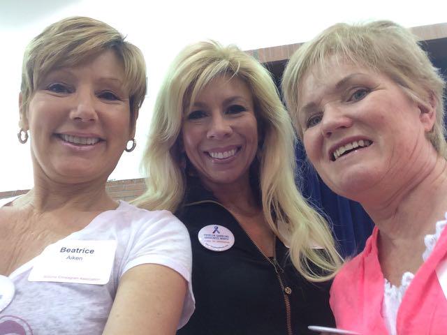 LaniesHope's tweet photo. Supporting #PGAM with @SoberWay Melissa Thornburg  @LaniesHope @KarenwLope  #ProblemGambling "Have the Conversation." http://t.co/DmGDSgSbsk