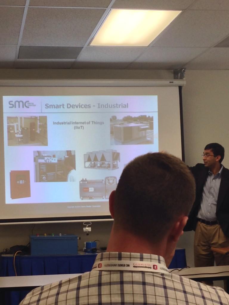 Playing "guess the device" while discussing the Industrial Internet of Things w/ <a href="/varun_nagaraj/">Varun Nagaraj</a>!  #EISiliconValley15