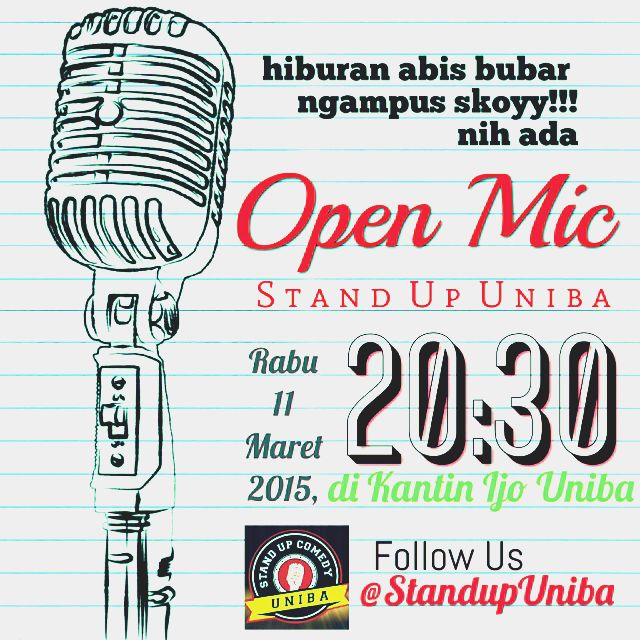 Besok malam!! Openmic <a href="/StandupUniba/">SUC Univ balikpapan</a> .. jam 8.30 yoks ramekan! Sebelum pulang kampus singgah dulu ye kannn... :D