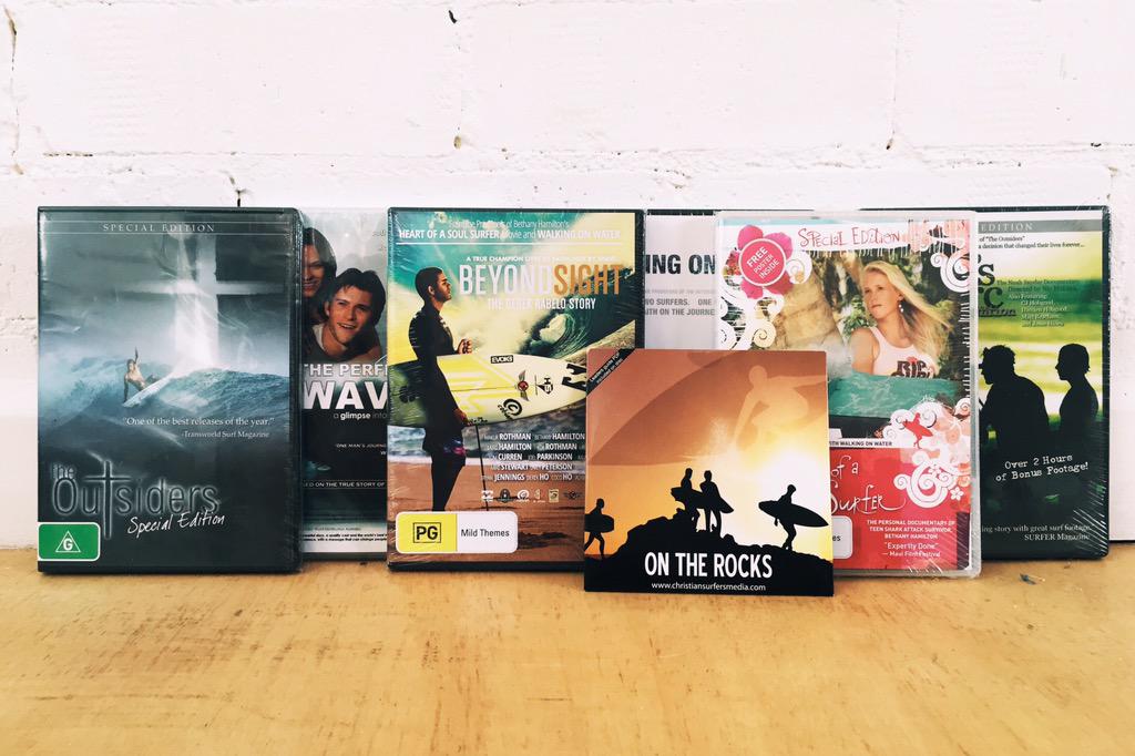 cs_int's tweet image. Our shelves are stoked full of DVD's all available now, along with new CSI tees. Order now on christiansurfers.net/store/