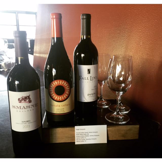 HeavyRestaurant's tweet photo. Single Vineyard flight for #WaWineMonth @ Purple Kirkland/Woodinville @SmasneCellars @TertuliaCellars #FallLineWinery http://t.co/uTZdt5JCJG
