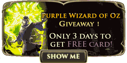 Alicevswndrlnd's tweet photo. #Wonderland don't miss the opportunity! FREE Purple Wizard of Oz Card. http://t.co/v9O6yba5pV
