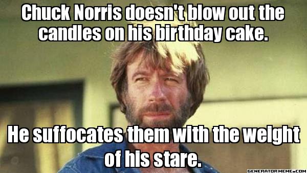 Happy 75th birthday to Chuck Norris. 