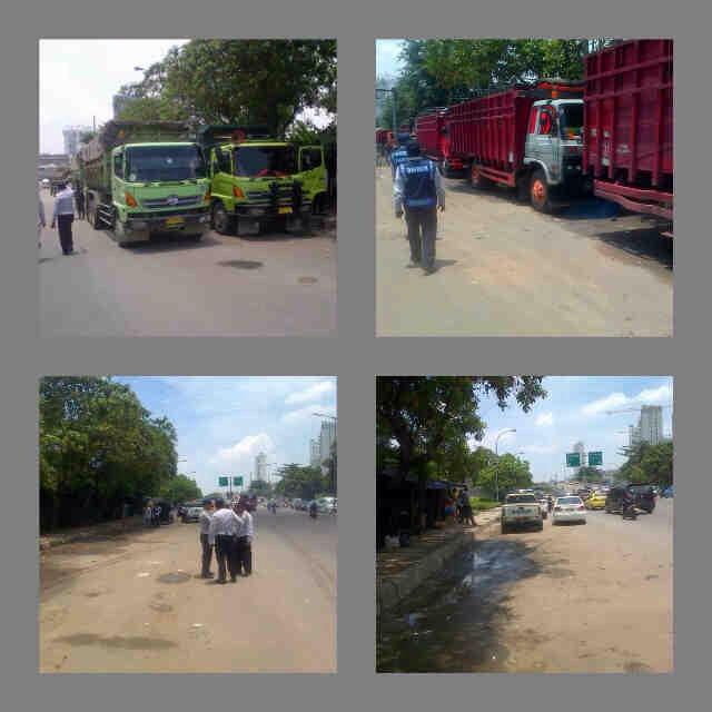 DALOPS_DISHUB's tweet photo. Penertiban truk parkir liar di samping TPU karet bivak, jl. KH Mas Mansyur, di BAP Petugas @DKI_Dishub http://t.co/Lz73Oo5eLN