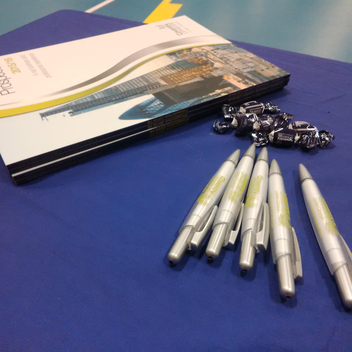 Claire_CULC's tweet photo. @LondonCampus pens and sweets are proving popular once again! How are you getting on @BeckyCULC http://t.co/4itmnl7tzg