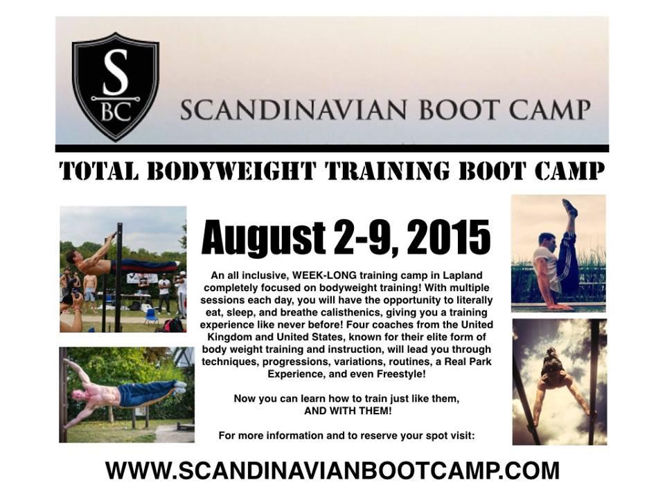 TOTAL BODYWEIGHT TRAINING BOOTCAMP this August

scandinavianbootcamp.com/en/summer/tota…

#Sbclapland #SBC #ScandinavianBootCamp