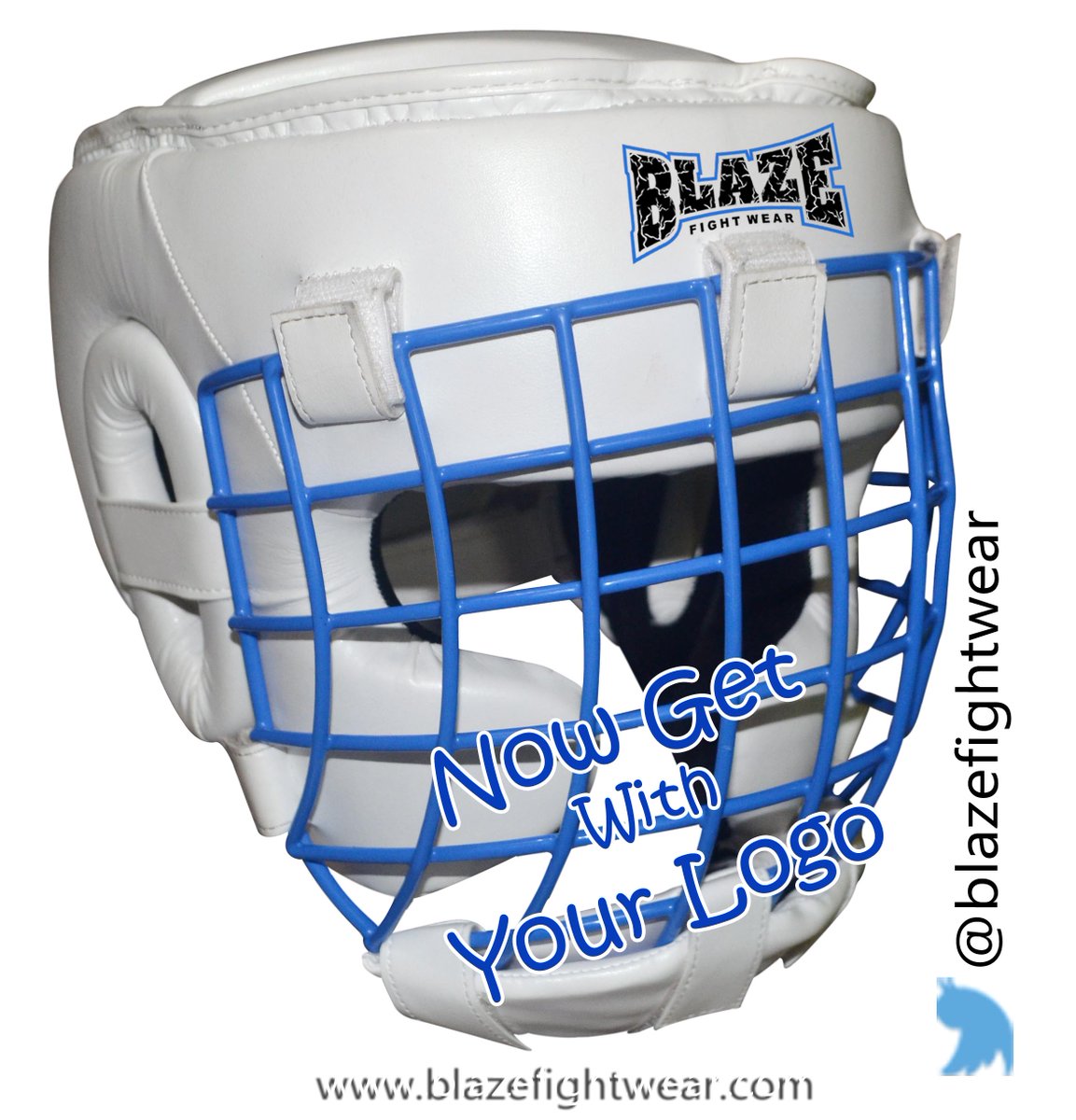 'BLAZE FIGHTWEAR'S'Head Gear With Cage Protector. 
Descriptions:
Made of Synthetic Leather / Cowhide Leather