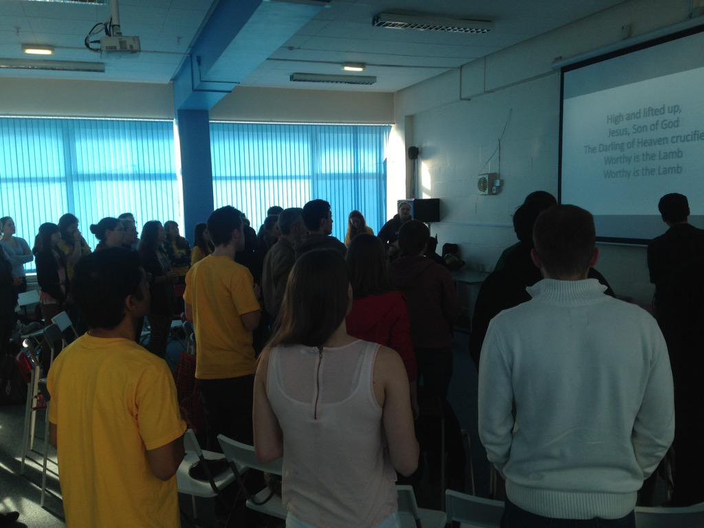 Satisfied_swan's tweet photo. Thanking God for the cross at the start of #day2 so important! #satisfied2015 @Swansea_CU http://t.co/QUYlnWSB0j
