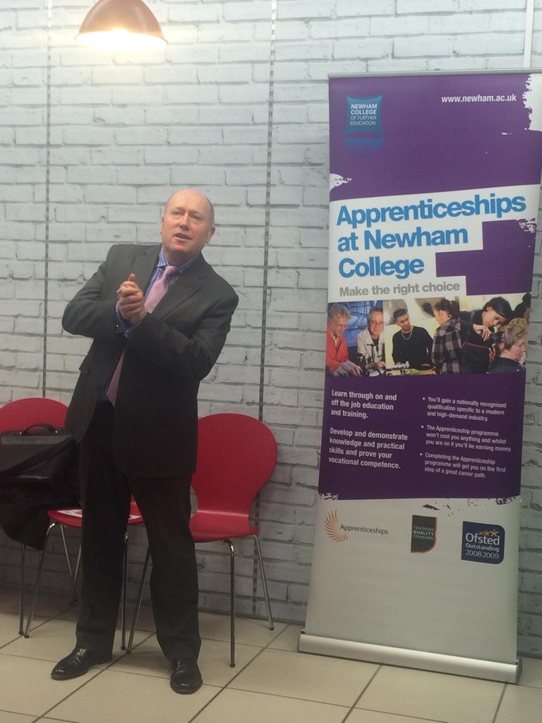 BusLabStratford's tweet image. @GlenAddis talks about upskilling your workforce at the Lab and encourages SMEs to champion @Apprenticeships
