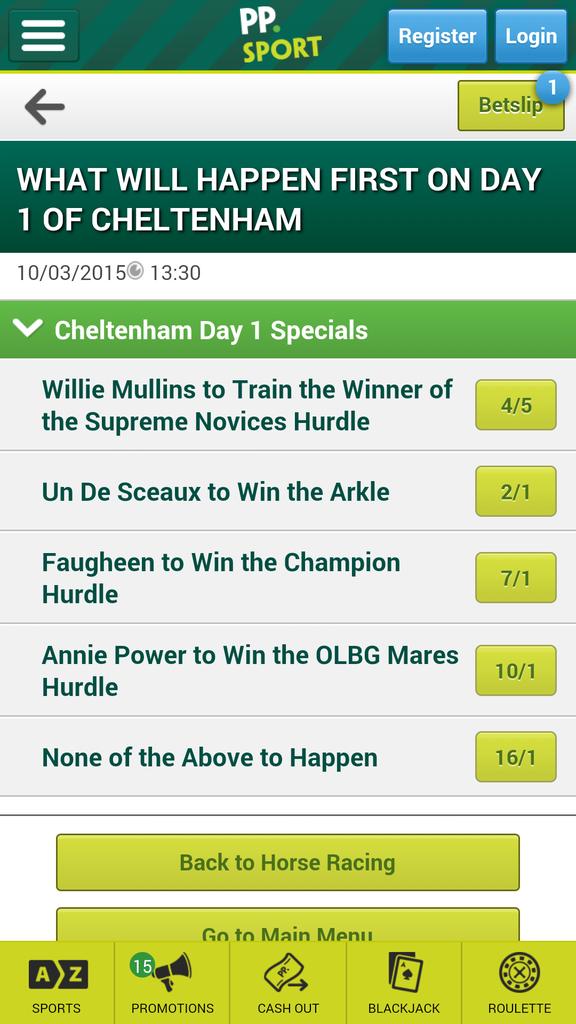 KaineDH's tweet photo. @paddypower  is this the real life? Is this just fantasy? #CheltMental http://t.co/Gr5niuBws1