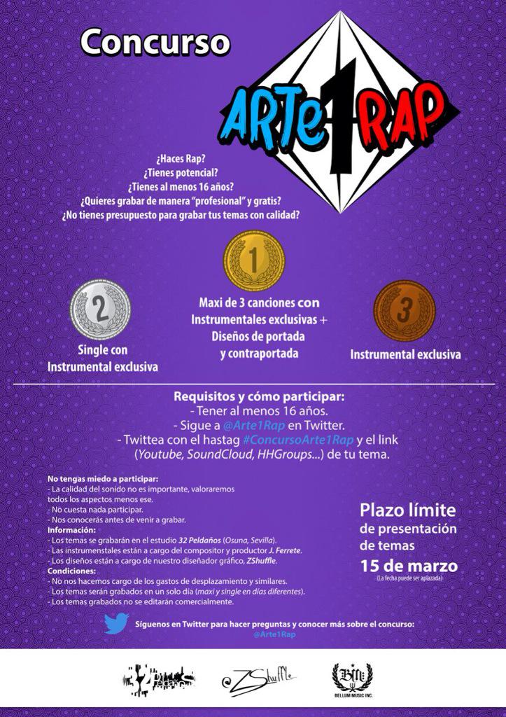 Arte1Rap's tweet photo. Quedan días para que el concurso acabe! Participa y gana alguno de nuestros premios. http://t.co/9BvdcIBco9