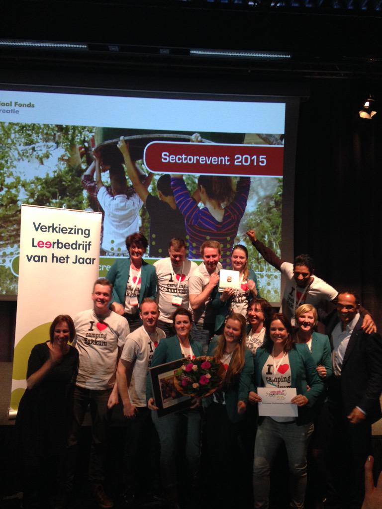 Gefeliciteerd Kennemer Duincamping Bakkum #winnaar #leerbedrijfvanhetjaar #recreatie #2015