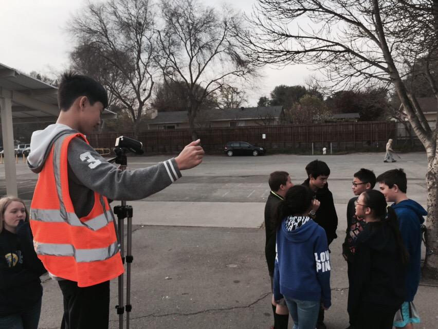 TechSequoia's tweet image. Sequoia Middle School students making anti-bully videos for their daily bulletin broadcast.