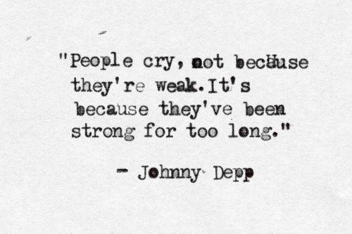 原田高志の英会話 英語スラング 略語講座 Auf Twitter ジョニー デップde英語名言 人が泣くのは 弱いからではなく ずっと強くあろうと頑張ってきたからなんだ Johnny Depp Http T Co Nfbhdgsumb