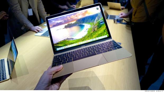 CNN's tweet photo. Apple's new MacBook is its thinnest and lightest laptop to date. This what you need to know: http://t.co/VbkWUHrqL8 http://t.co/E9VTPYfHgy