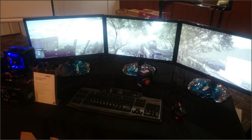 AMDIndonesia's tweet image. Main game sekelas Battlefield jadi makin asyik deh dengan #AMDEyefinity di Athlon X4-860K + grafis R9 290X !