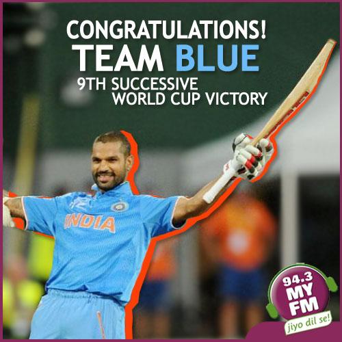 MYFM943's tweet photo. Congratulations team ! :) #cricket #INDvsIRE #RohitSharma #India http://t.co/sygoIn8LOh