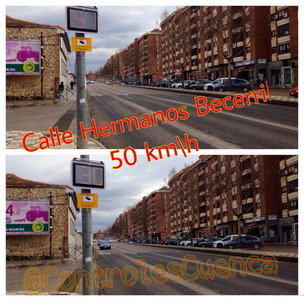 ControlesCuenca's tweet image. @ControlesCuenca: RADAR Temporal informativo en C/Hermanos Becerril 
Dirección Bricoking y vuelta
Límite 50 km\