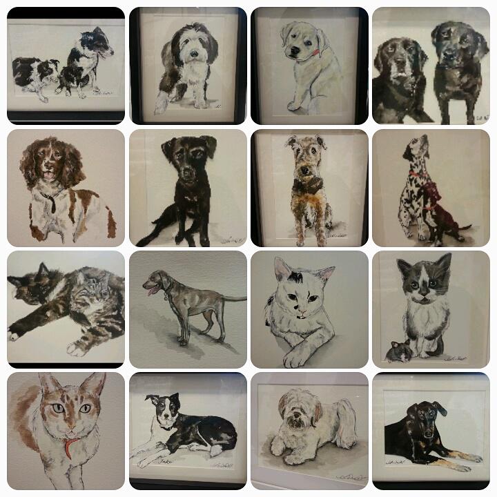 Pet portraits by Amy Singer available to order at CloudyBlue. For more pics check out Amy Singer Art on facebook!