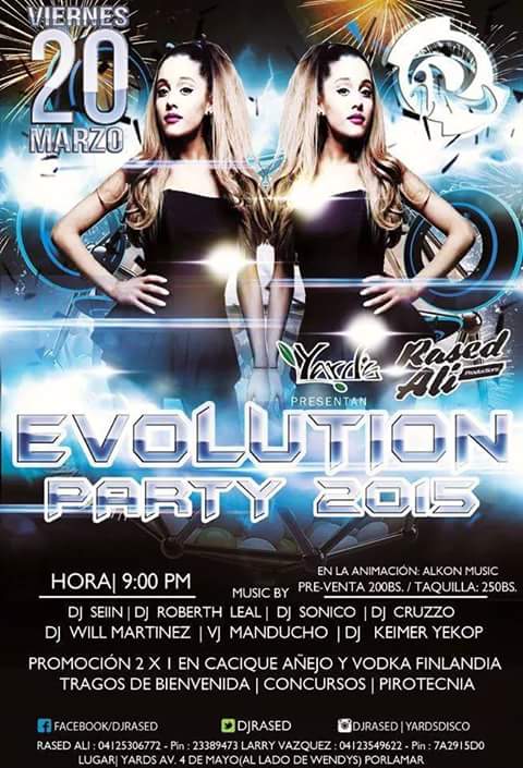 Quehay2night's tweet photo. @islarumbera
Viernes 20 de marzo en @yardsdisco #EVOLUTIONPARTY @Quehay2night http://t.co/Bd7h1Z8XYk