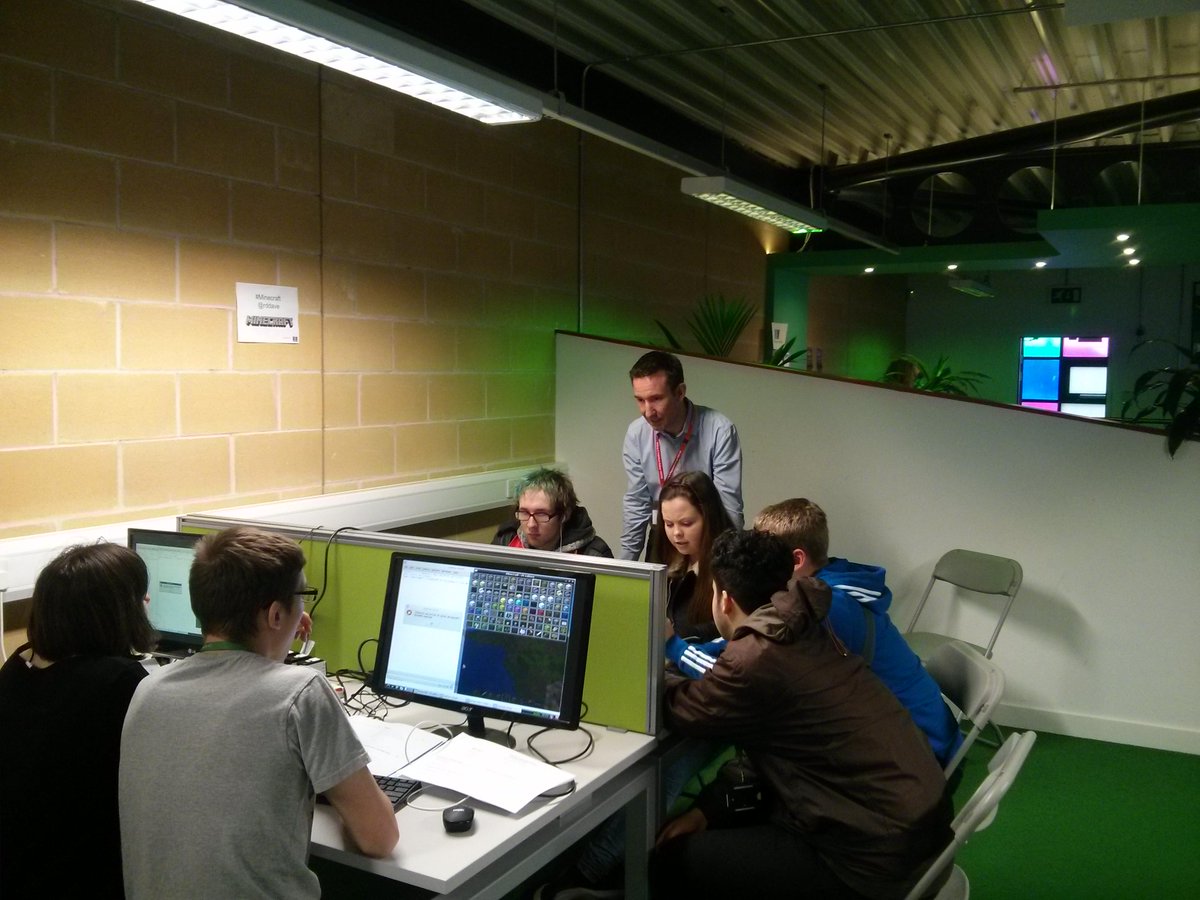 rddave's tweet photo. Great Minecraft/Python coding sessions with about 70 engaged students at @BDC50years' #Inspiration15 http://t.co/ORnUJeLkaX