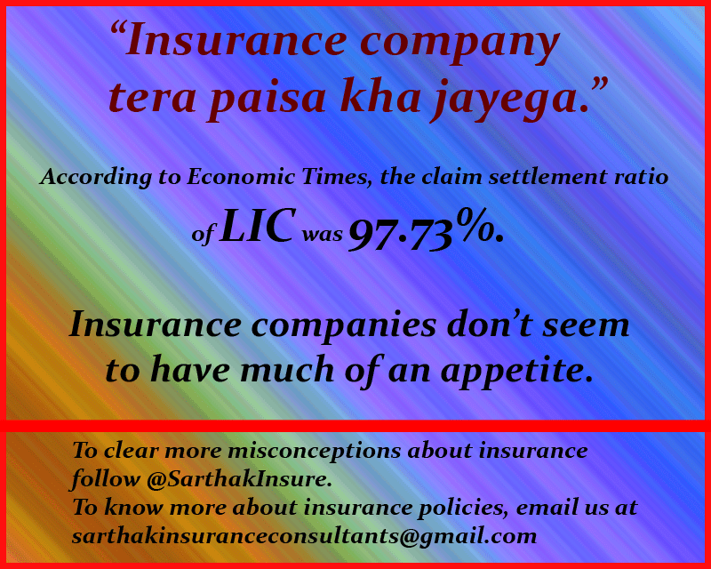 sarthakinsure's tweet image. #insuranceinindia #Insurancemisconceptions How many times have we heard this as a reason not to insure?