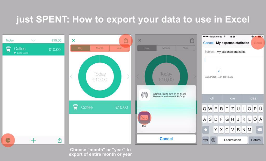 justSPENTcom's tweet photo. How to export your data to use in Excel http://t.co/ayulPFsb2i