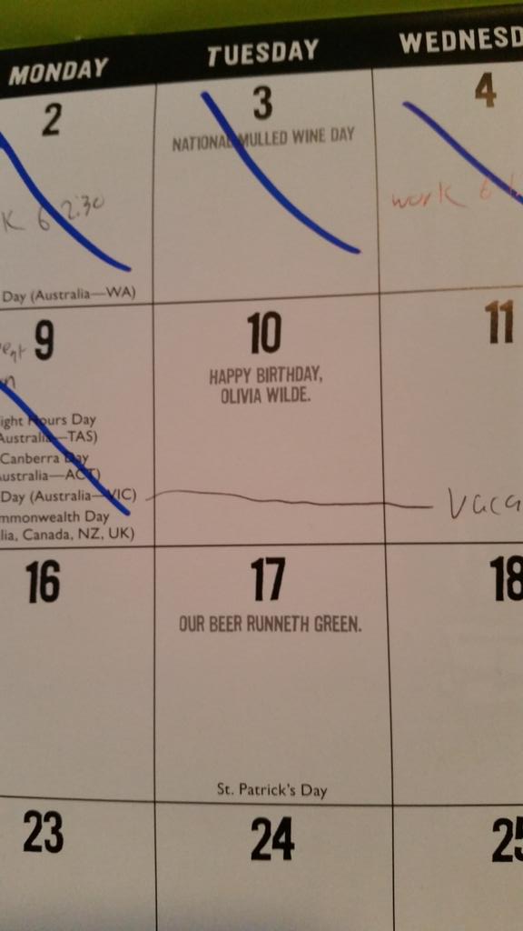 My calendar feels that it\s important to tell me today is Olivia Wilde\s birthday. So happy birthday 