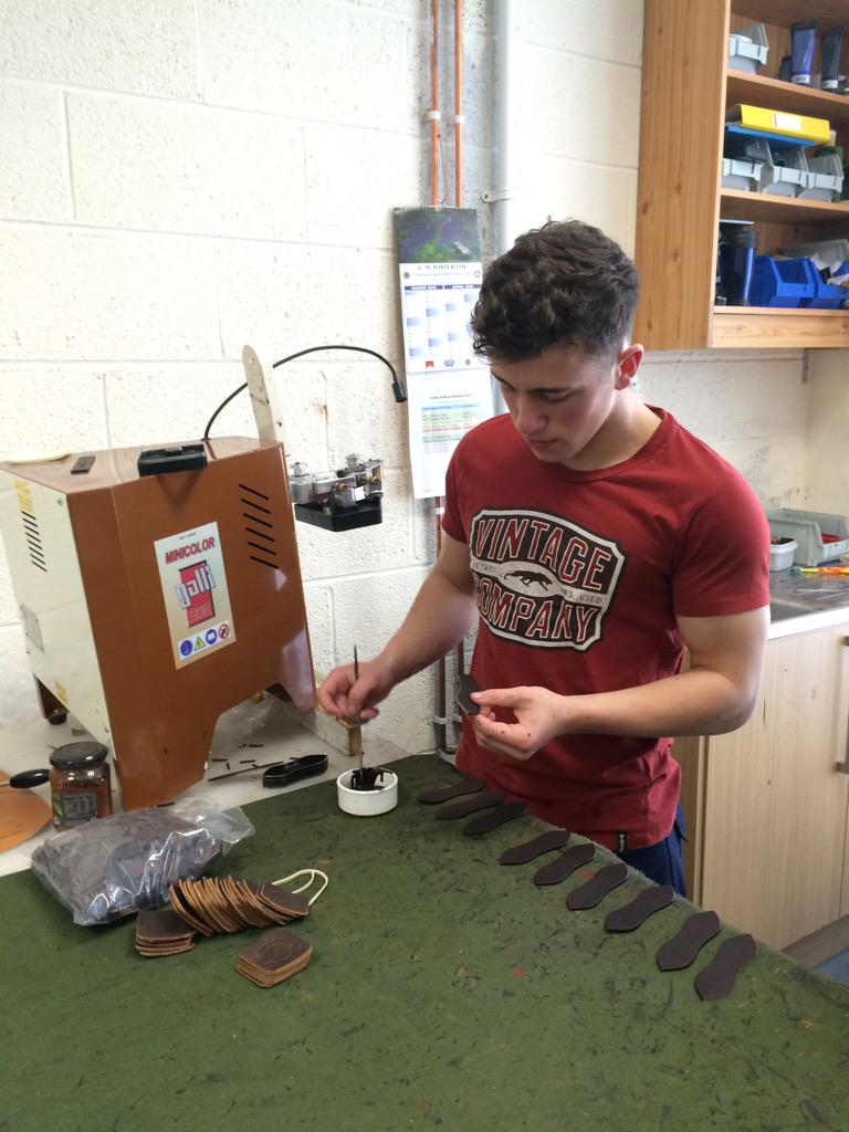CarlisleCollege's tweet photo. Here's Josh Hurd already getting #handson with leatherwork at Chapman. #naw2015 http://t.co/VG3q7akd1L