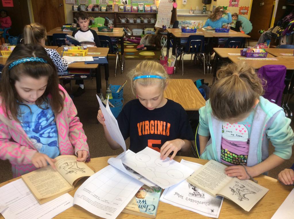 InnovationOC's tweet photo. Getting to work in our Charlotte's Web Literature Circle! @StratfordLndgES #aapthinks http://t.co/v4zrCEpMbb