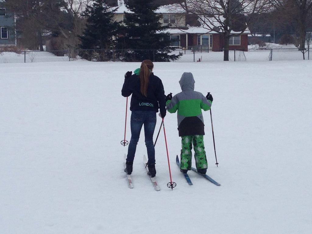 4C gets active through cross country skiing at Northdale Central.#northdalecentralps