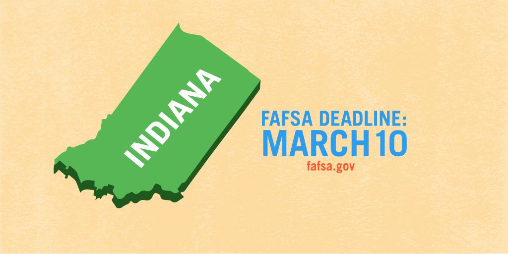 Federal Student Aid on Twitter "INDIANA Your state's FAFSA deadline