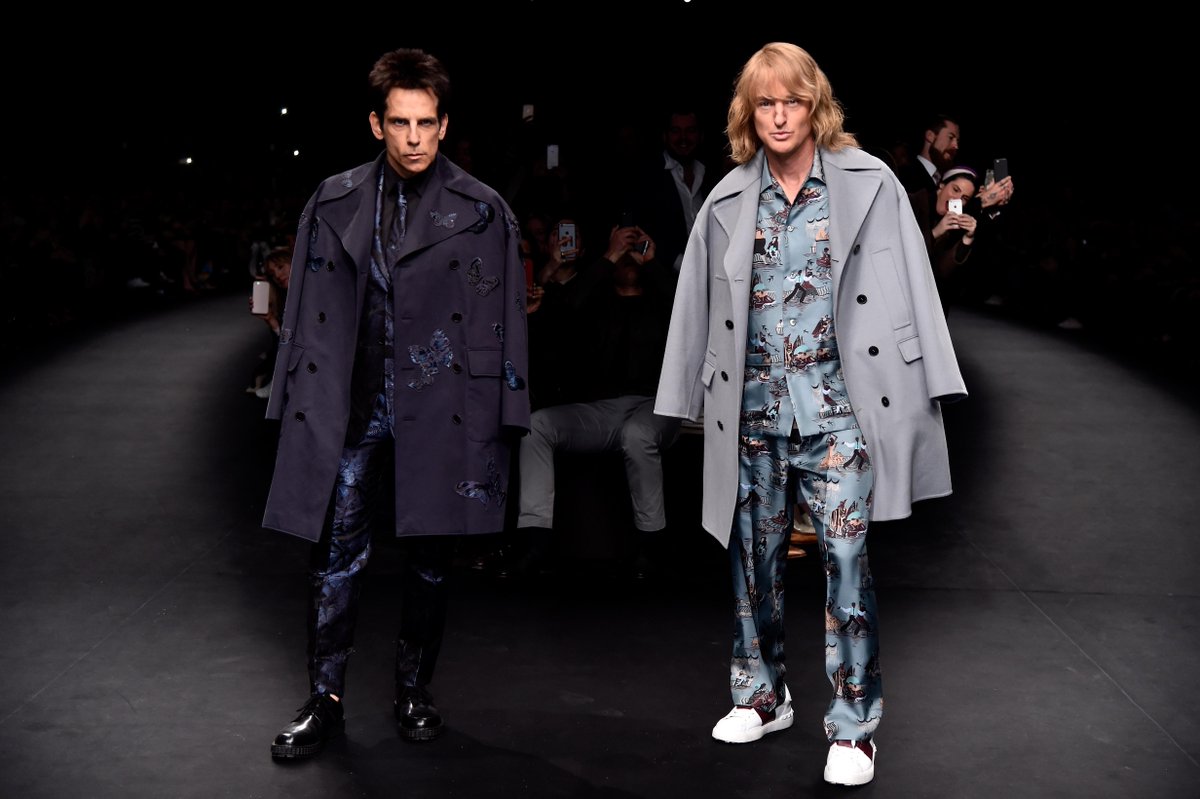 ParamountUK's tweet image. So hot right now - Derek and Hansel walk the runway for @MaisonValentino at #PFW. #Zoolander2