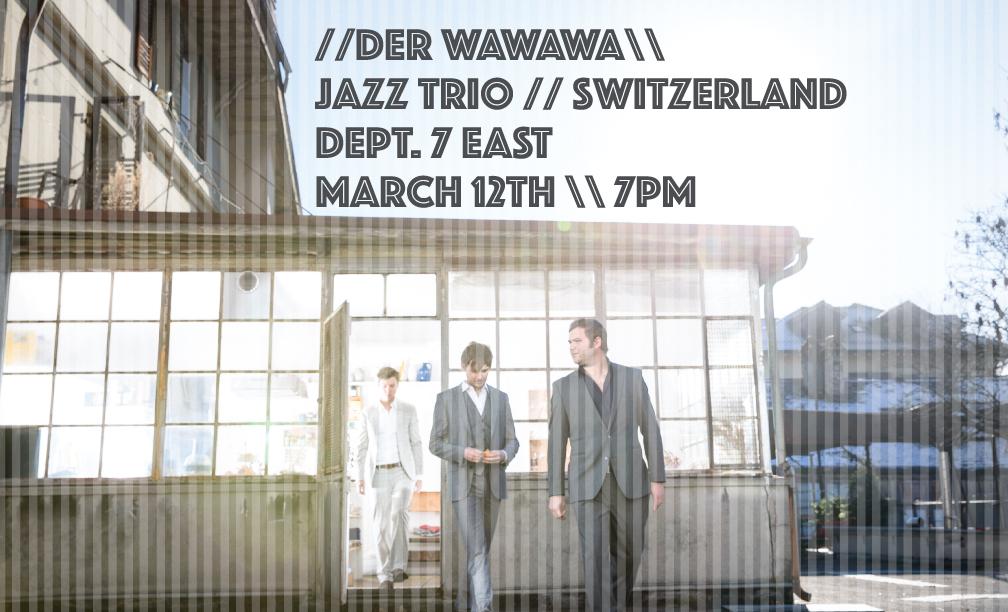 Amazing Jazz Trio from Switzerland! Thursday @ 7. #DerWawawa #SAVJazz <a href="/ConnectSavannah/">Connect Savannah</a> <a href="/DoSavannah/">DoSavannah</a> <a href="/VisitSavannah/">Visit Savannah</a>