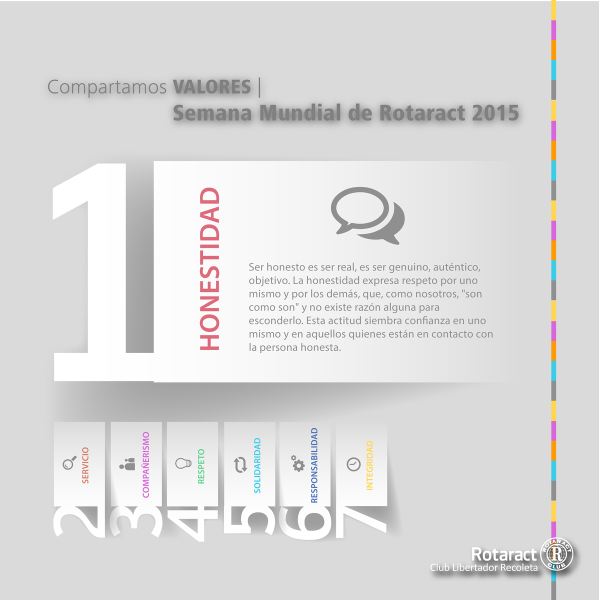 RctLibRecoleta's tweet photo. Ayer por la #SemanaMundialDeRotaract trabajamos con el #valor #HONESTIDAD Seamos reales, genuinos y auténticos! #WRW http://t.co/TIClPDp3ir