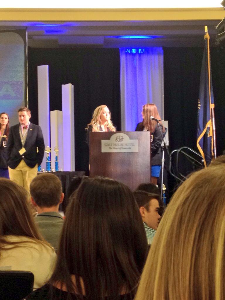 DECA_gchs's tweet photo. A big CONGRATULATIONS to Dena Forbis!! She is your new state Vice President of Finance for DECA!! http://t.co/2uHN7U9KaC