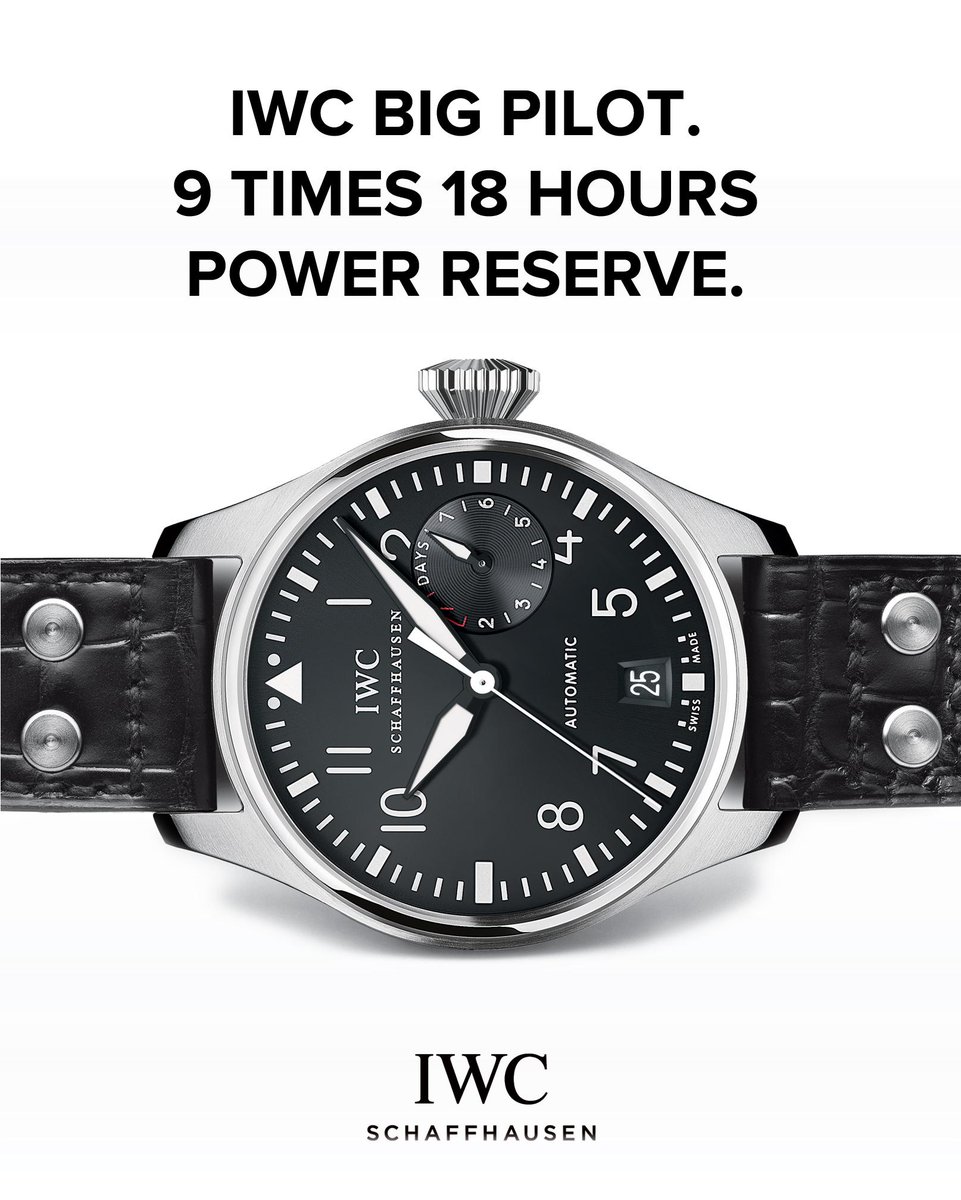IWC's tweet photo. #AppleWatch
Read more about the Big Pilot's Watch: http://t.co/j5Xk407hXU http://t.co/MxotGso3P1