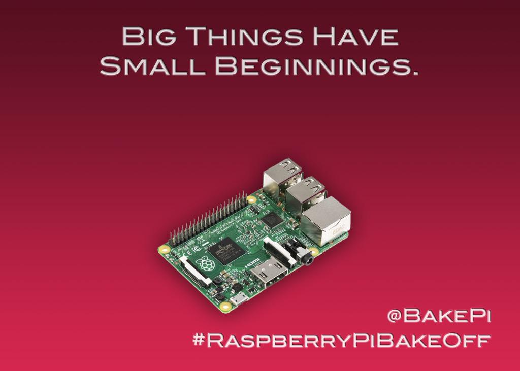 BakePi's tweet image. Big things have small beginnings. #RaspberryPiBakeOff