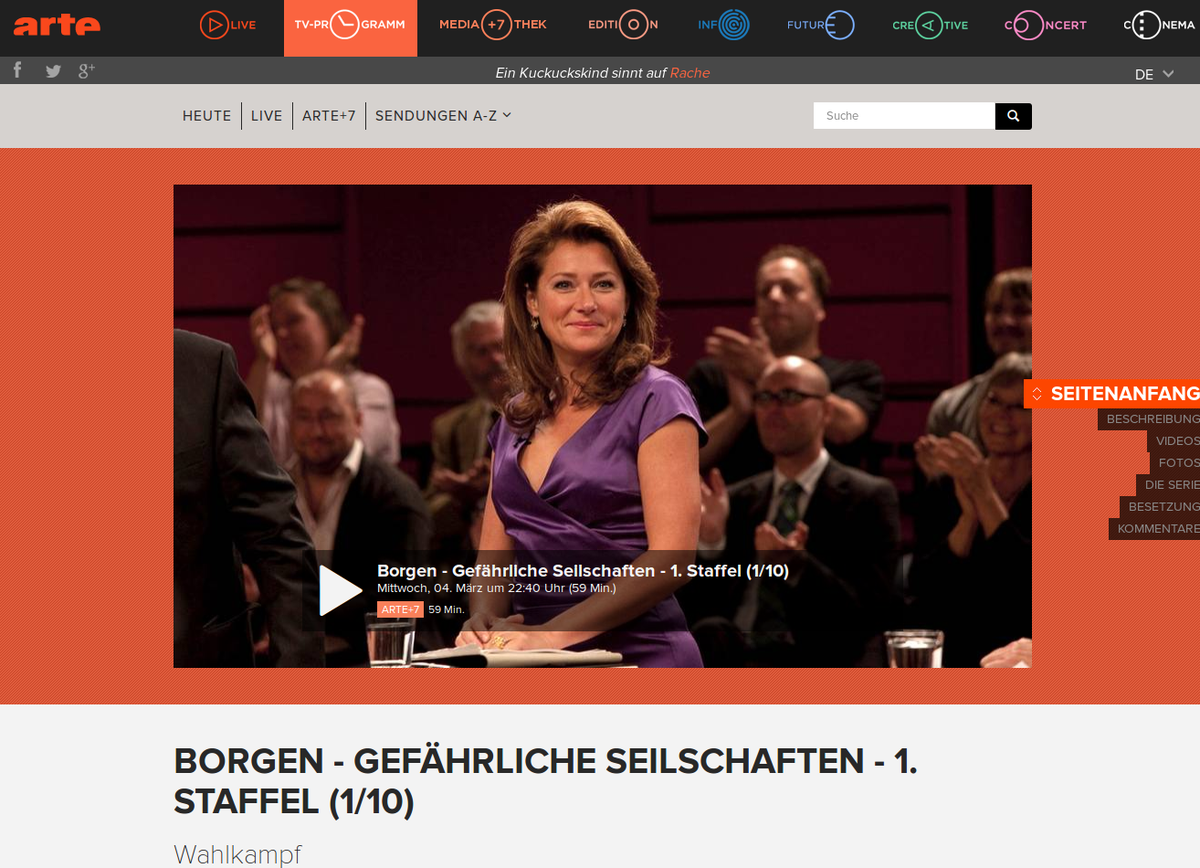 TejaAdams's tweet photo. Gucken!
RT @netzpolitik: Alle drei Staffeln von dänischer Politik-TV-Serie Borgen bei @ARTEde https://t.co/NSpdZZ6VDv http://t.co/uiepc8IzB1