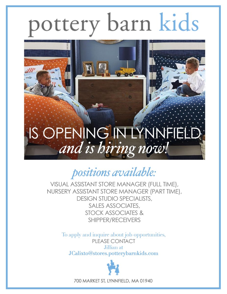 Tammy Gilbert On Twitter Pottery Barn Kids Is Now Hiring For Our